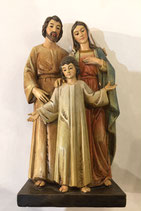Sacra Famiglia in pasta di legno