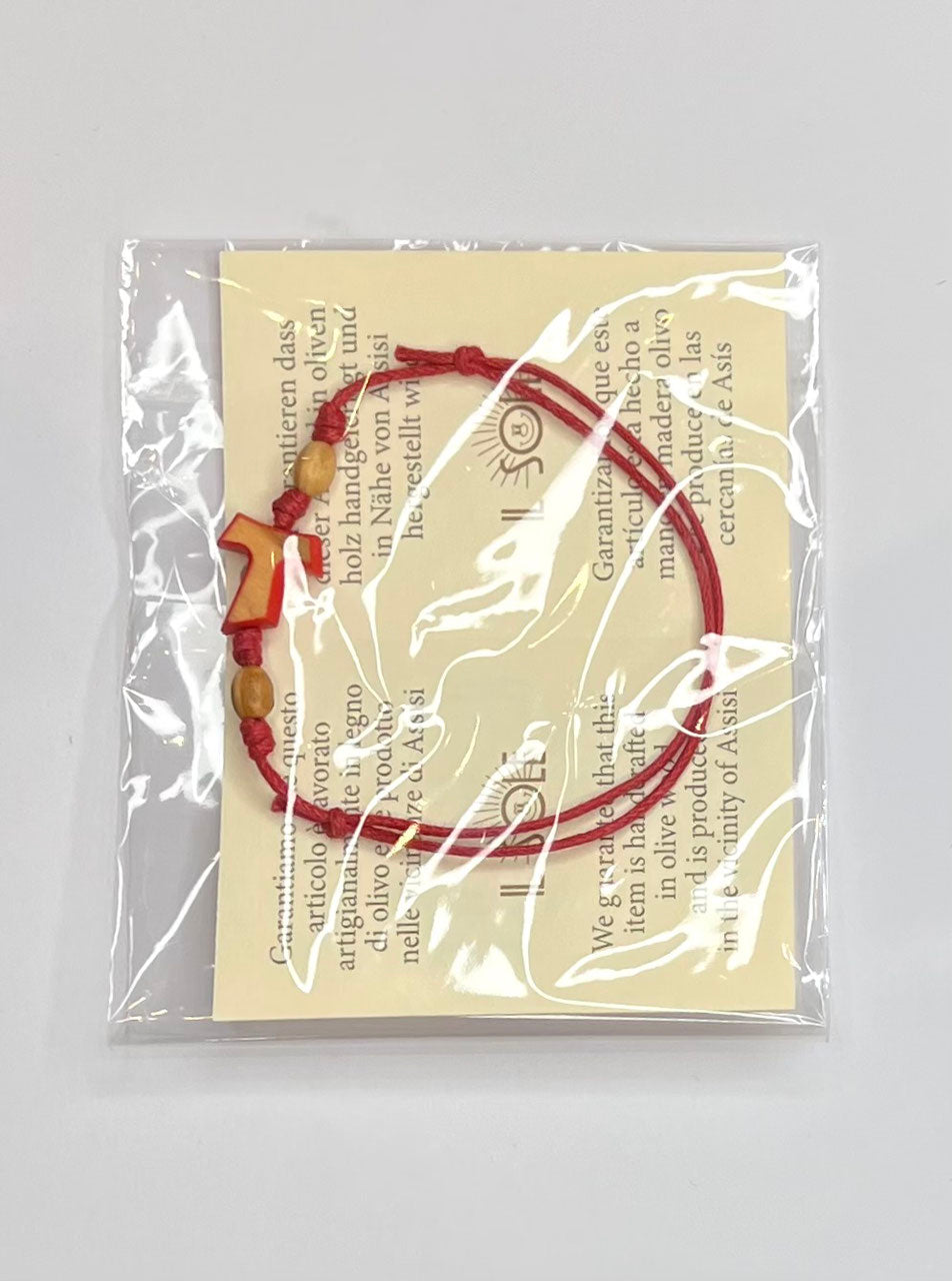 BRACCIALE REGOLABILE CON TAU CON BORDO COLORATO