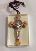 CROCE DI SAN BENEDETTO IN LEGNO D'ULIVO H7 Mod.2