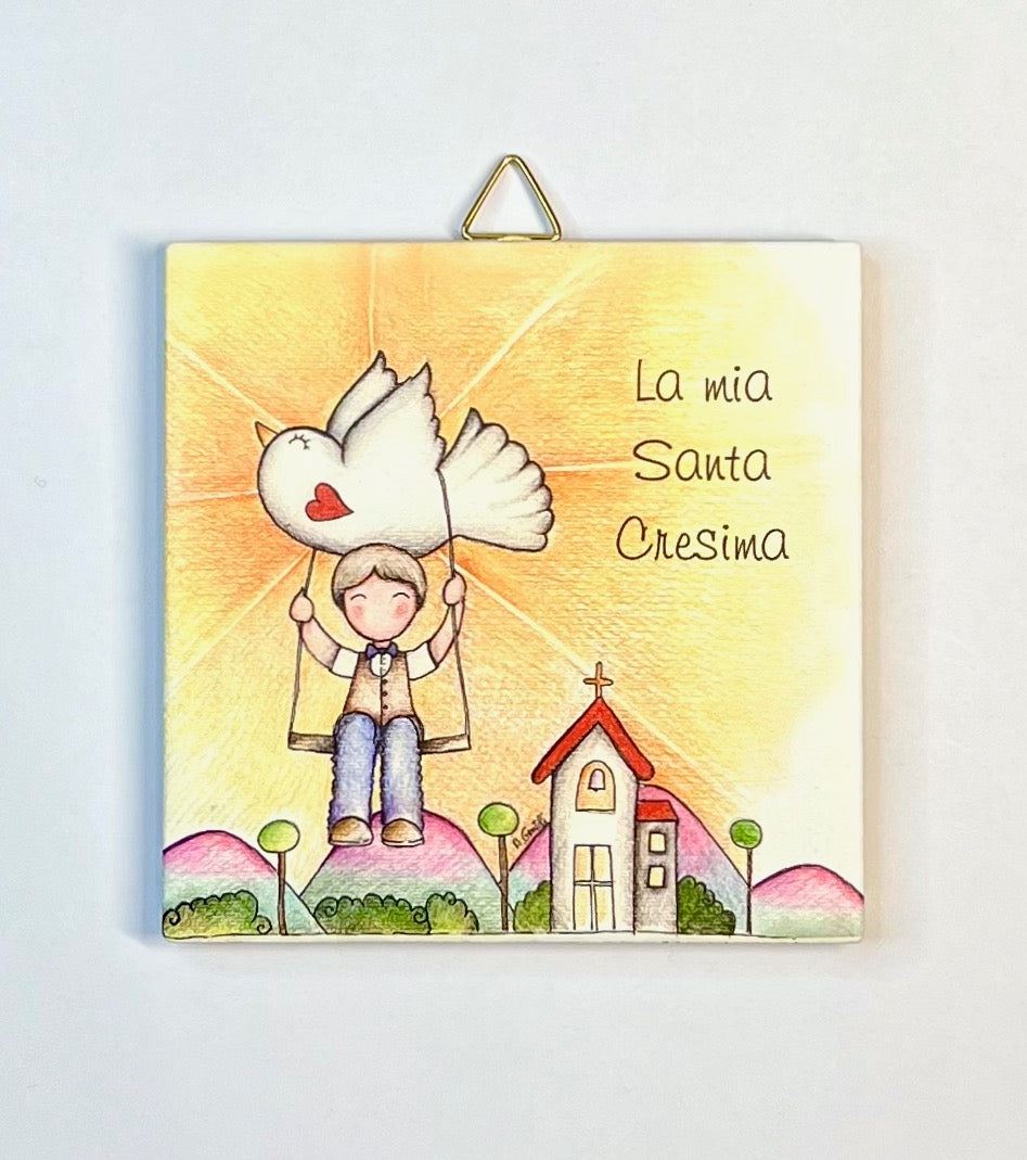 PIASTRELLA SANTA CRESIMA BAMBINO/A