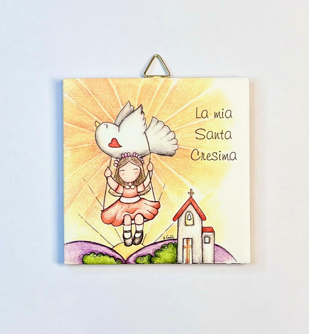 PIASTRELLA SANTA CRESIMA BAMBINO/A