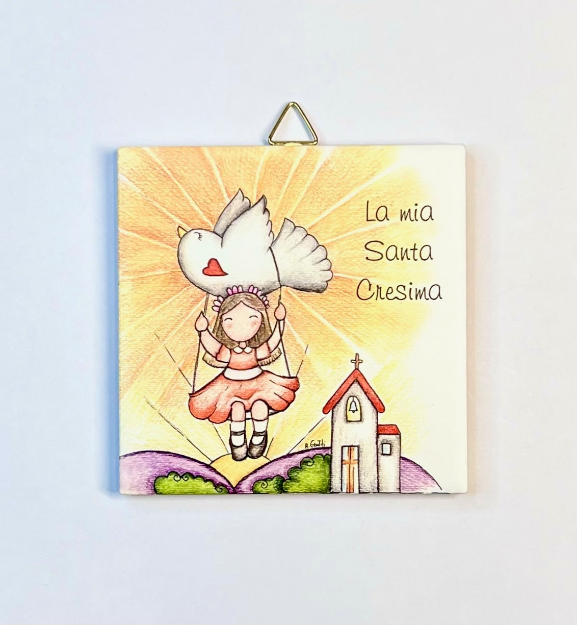 PIASTRELLA SANTA CRESIMA BAMBINO/A