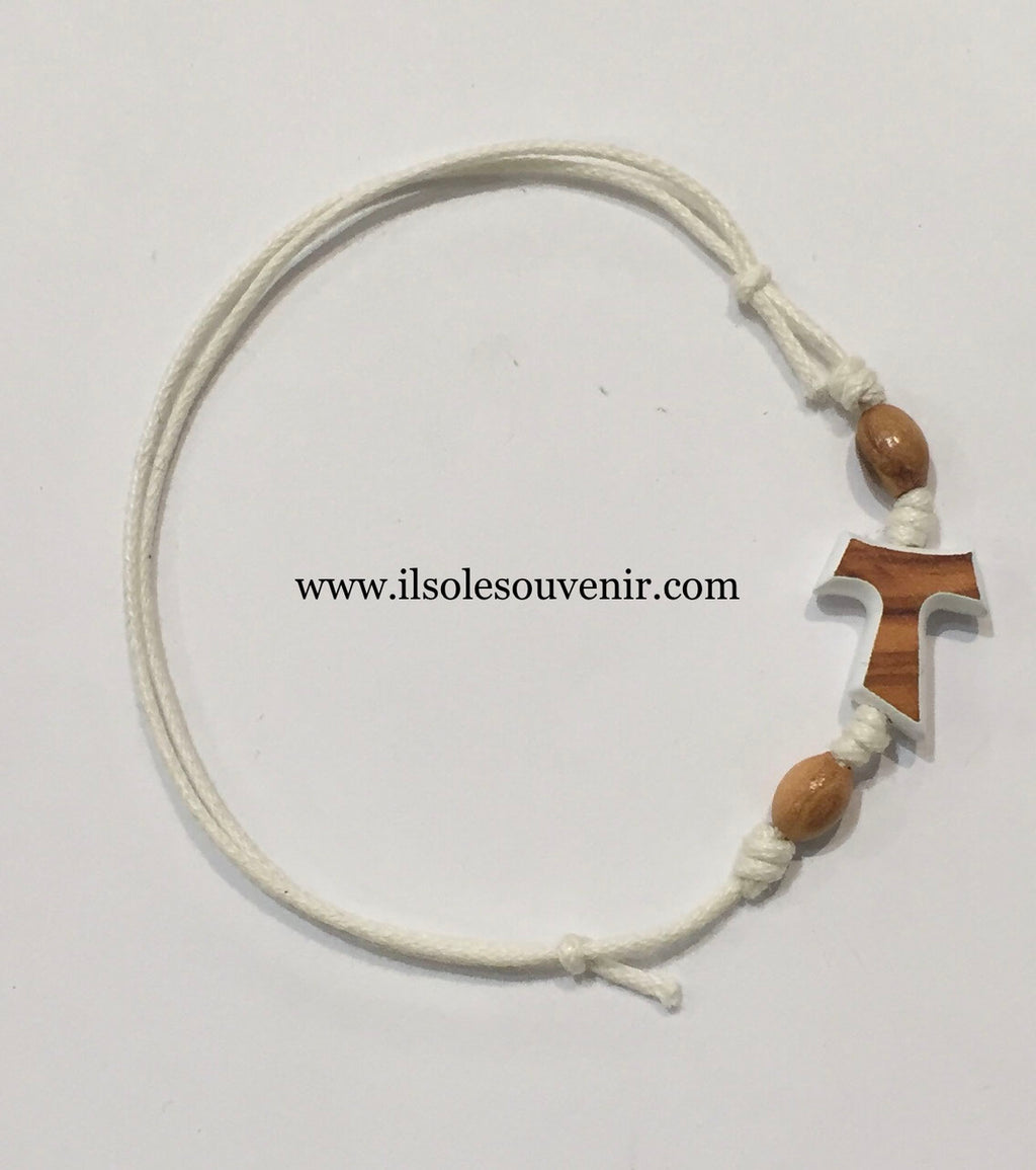 BRACCIALE REGOLABILE CON TAU CON BORDO COLORATO
