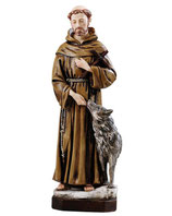 SAN FRANCESCO CON LUPO 30 CM