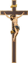 CRISTO BAROCCO SU CROCE DRITTA BORDO ORO