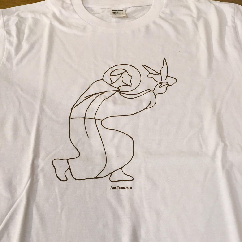 T-SHIRT con immagine di SAN FRANCESCO stilizzata