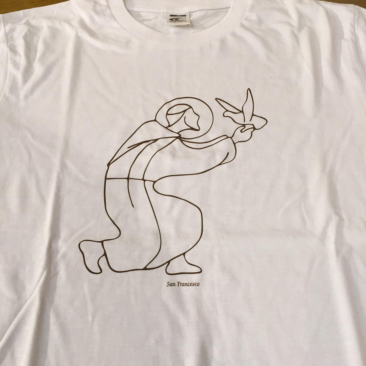T-SHIRT con immagine di SAN FRANCESCO stilizzata