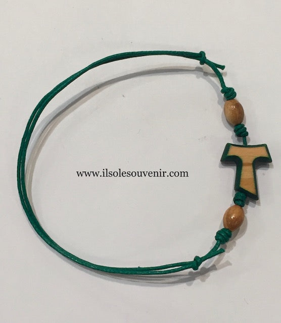 BRACCIALE REGOLABILE CON TAU CON BORDO COLORATO