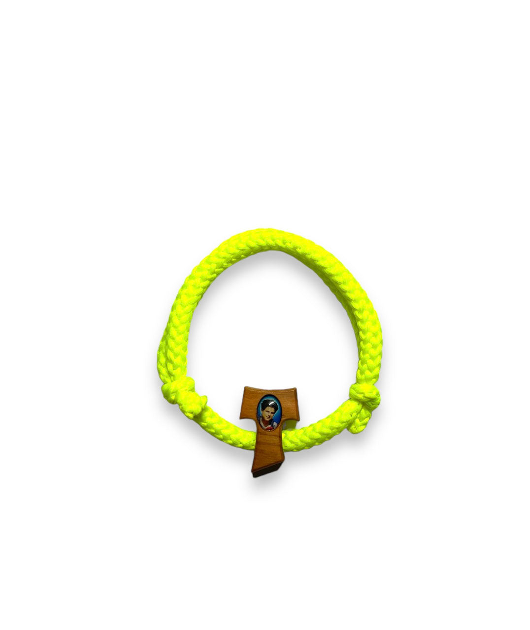 BRACCIALE REGOLABILE "fluo" CON TAU E IMMAGINE ACUTIS