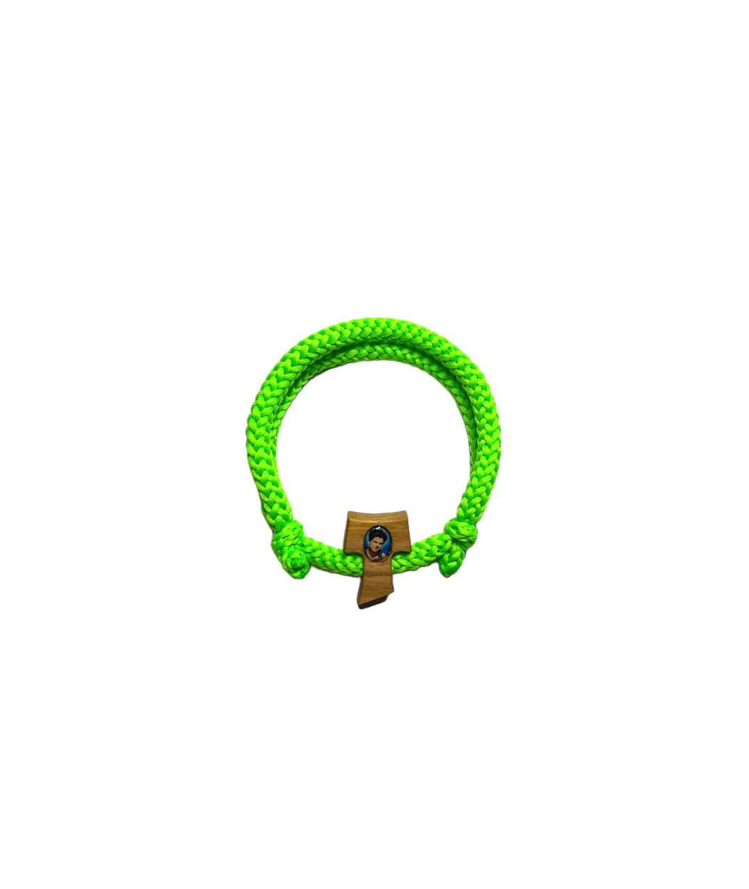 BRACCIALE REGOLABILE "fluo" CON TAU E IMMAGINE ACUTIS