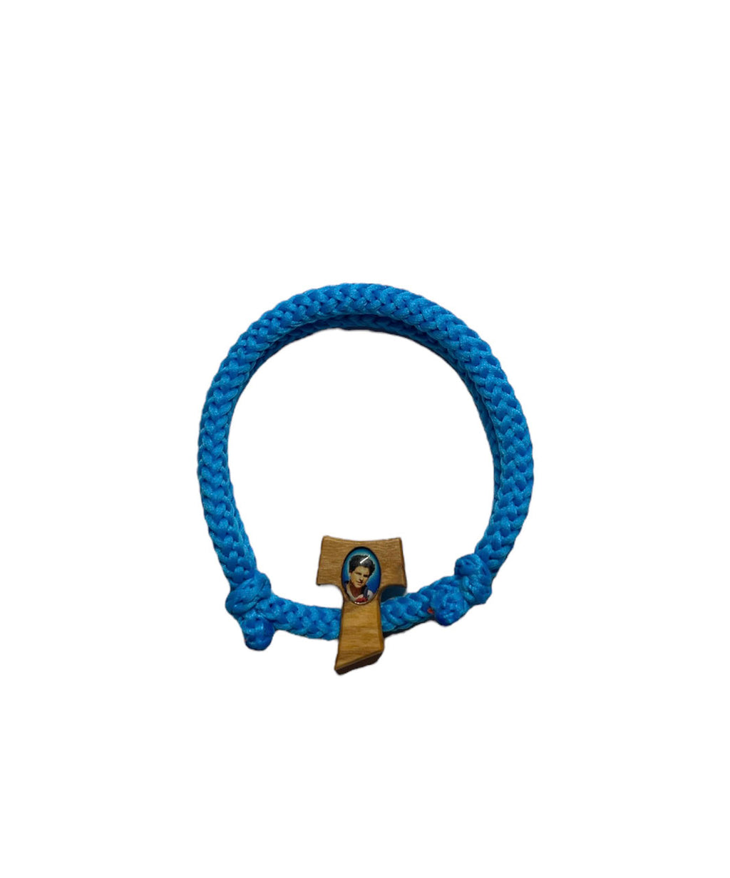 BRACCIALE REGOLABILE "fluo" CON TAU E IMMAGINE ACUTIS
