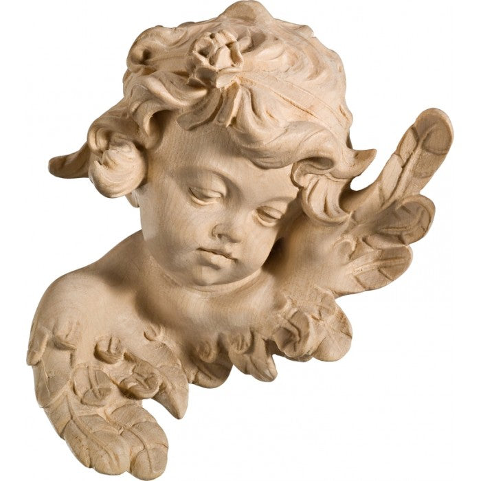 TESTA DI PUTTO SINISTRO CON ROSA