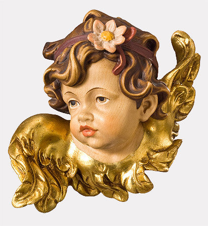 TESTA DI PUTTO DESTRO CON MARGHERITA