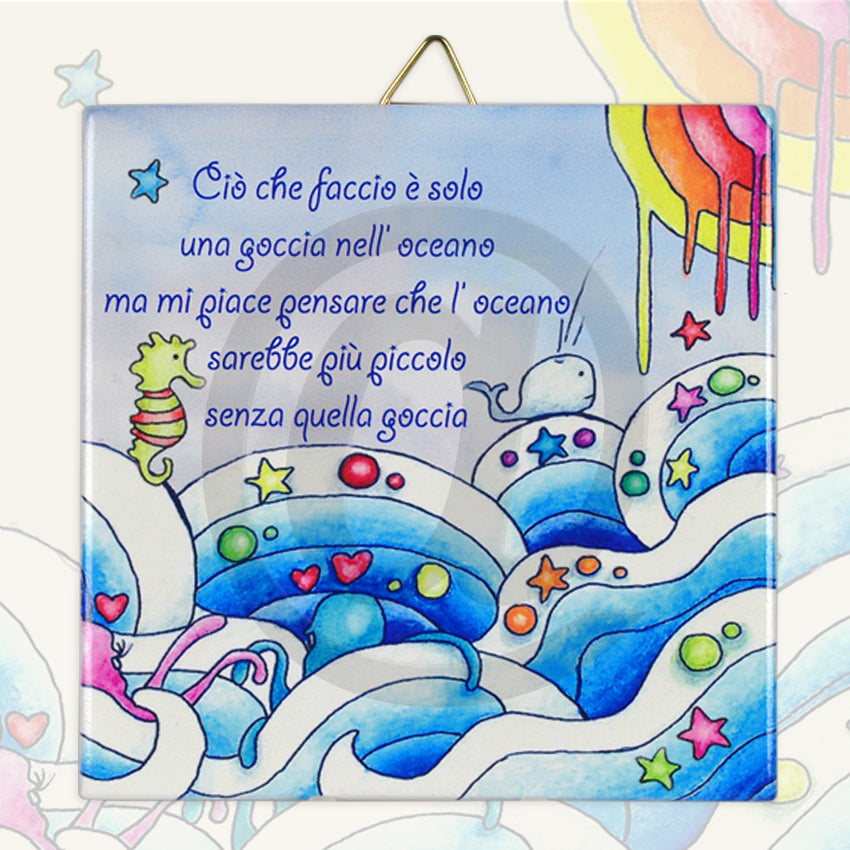 MATTONELLA SOLIDALI MADRE TERESA  10 X 10cm