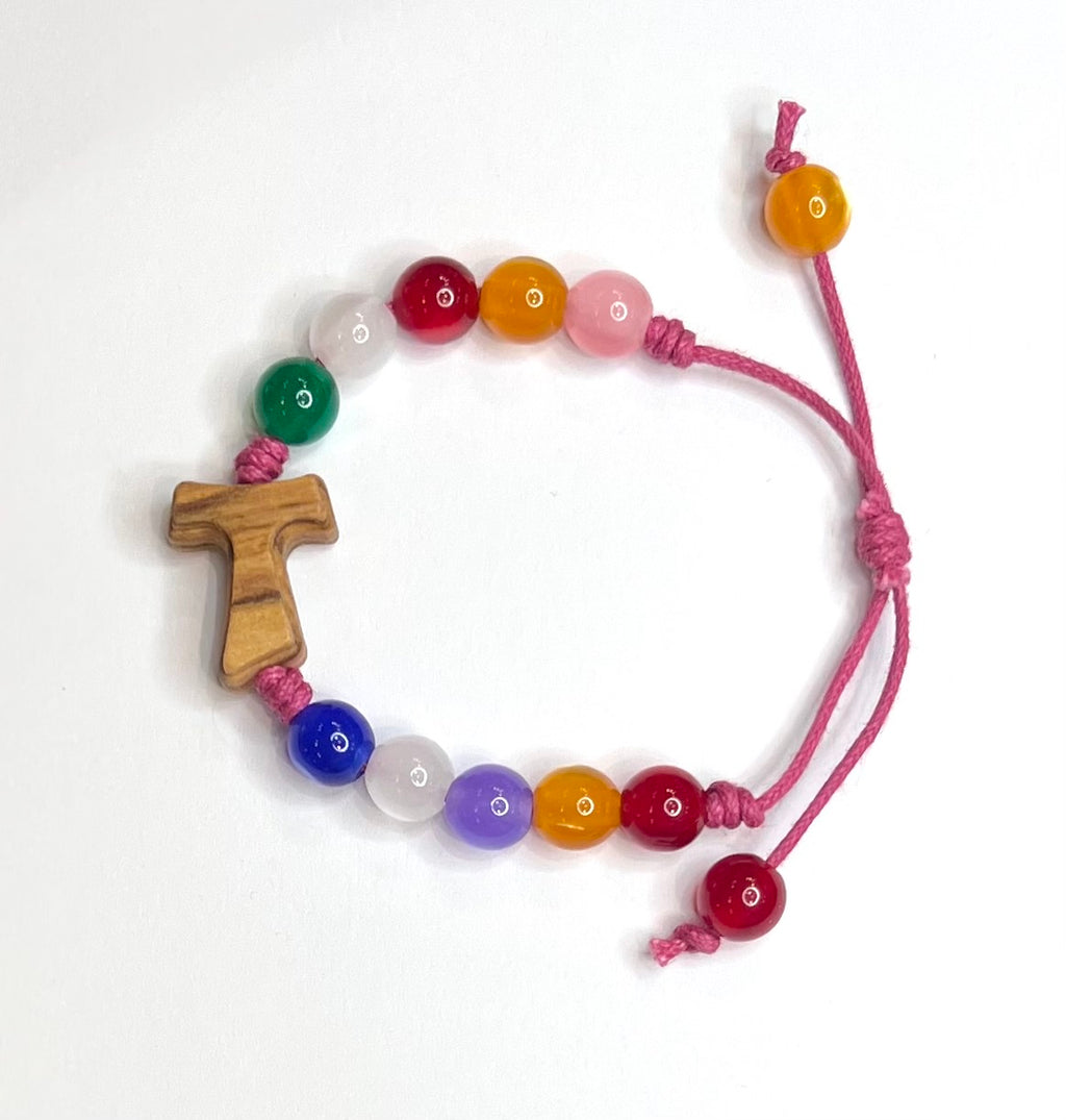 BRACCIALE REGOLABILE per BAMBINI CON PALLINE COLORATE
