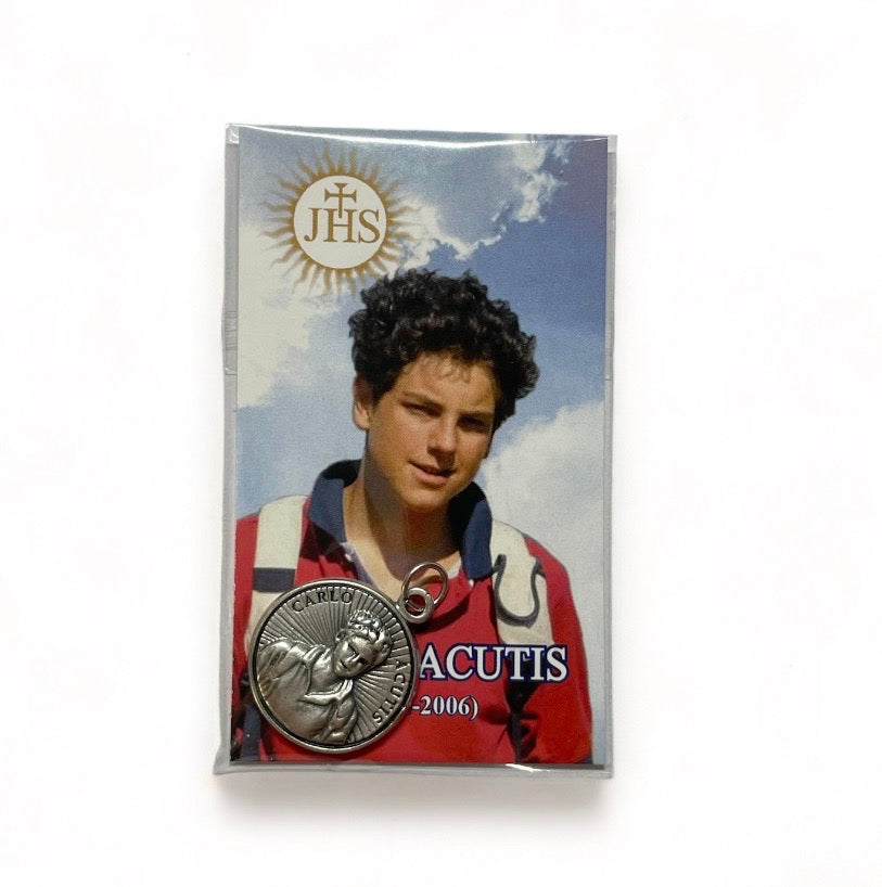 IMMAGINETTA CON MEDAGLIA DEL BEATO CARLO ACUTIS Inglese