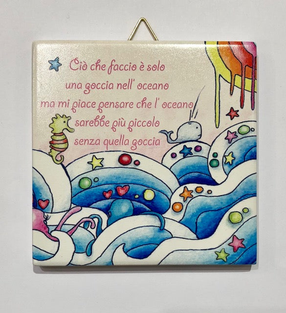 MATTONELLA SOLIDALI MADRE TERESA  10 X 10cm