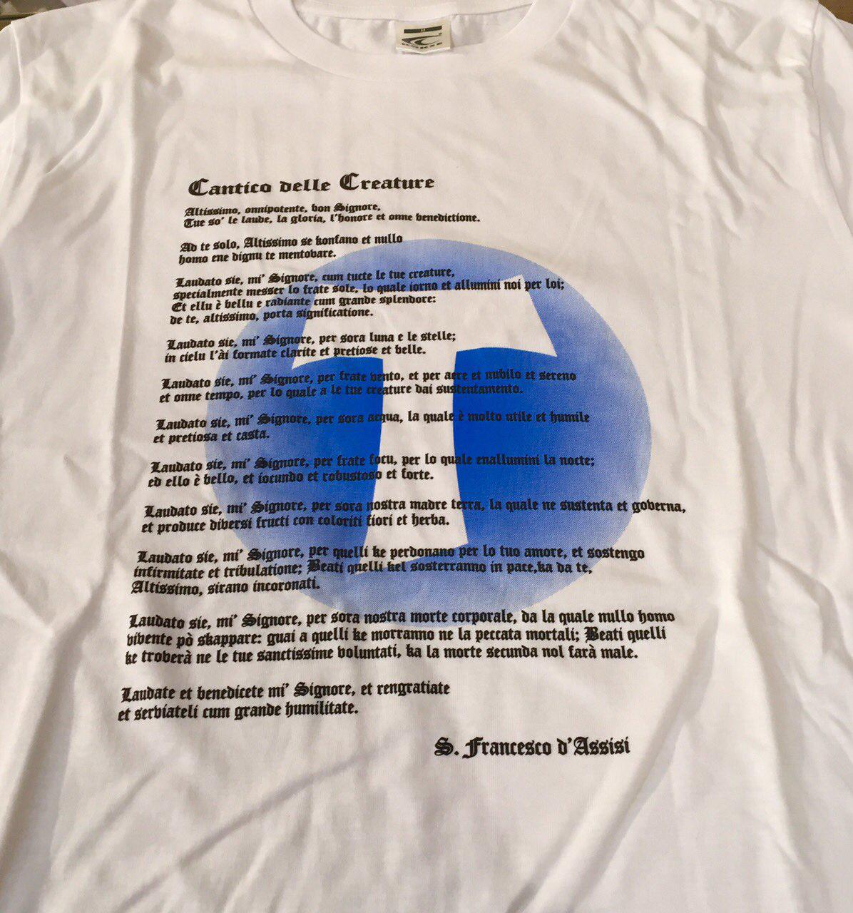 T-SHIRT con Stampato CANTICO delle CREATURE e TAU