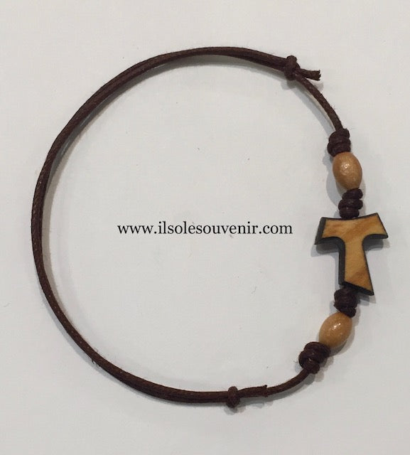 BRACCIALE REGOLABILE CON TAU CON BORDO COLORATO