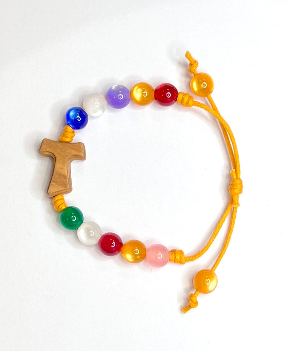 BRACCIALE REGOLABILE per BAMBINI CON PALLINE COLORATE
