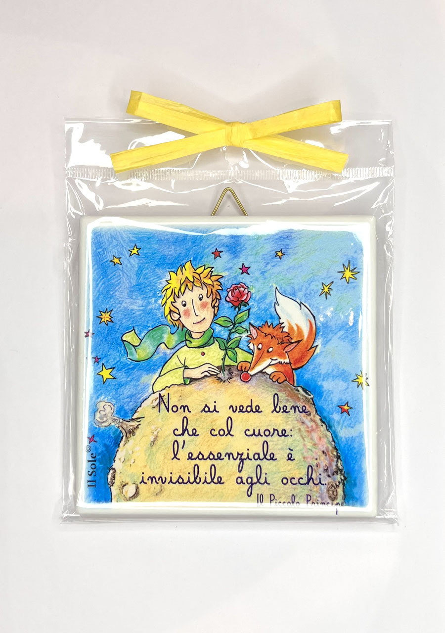 Piastrella in ceramica da parete Piccolo Principe mod. ASSORTITI