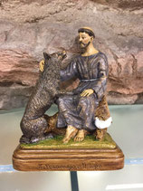 SAN FRANCESCO SEDUTO CON LUPO