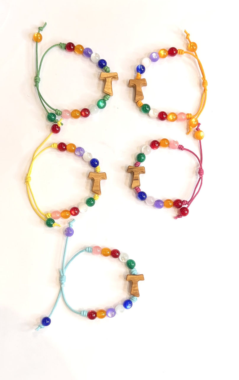 BRACCIALE REGOLABILE per BAMBINI CON PALLINE COLORATE