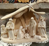 PRESEPE IN LEGNO SCOLPITO 13cm   (mod.3)
