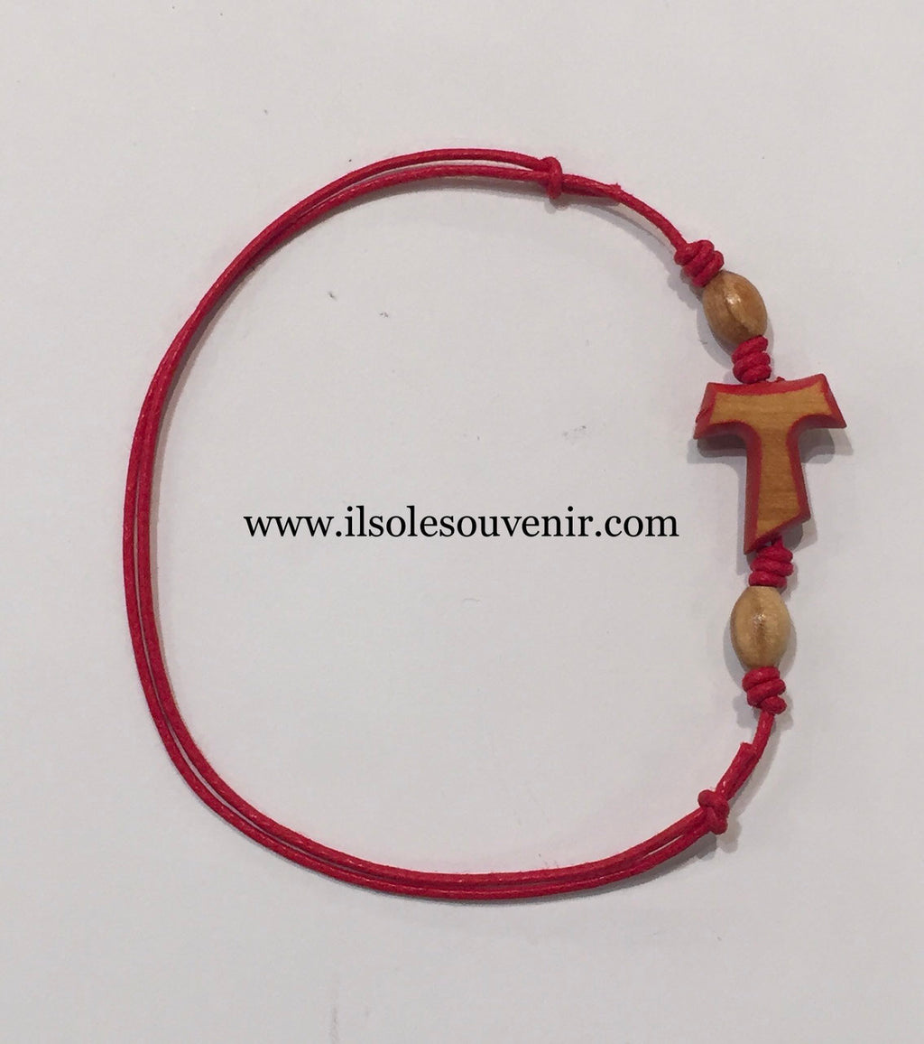 BRACCIALE REGOLABILE CON TAU CON BORDO COLORATO