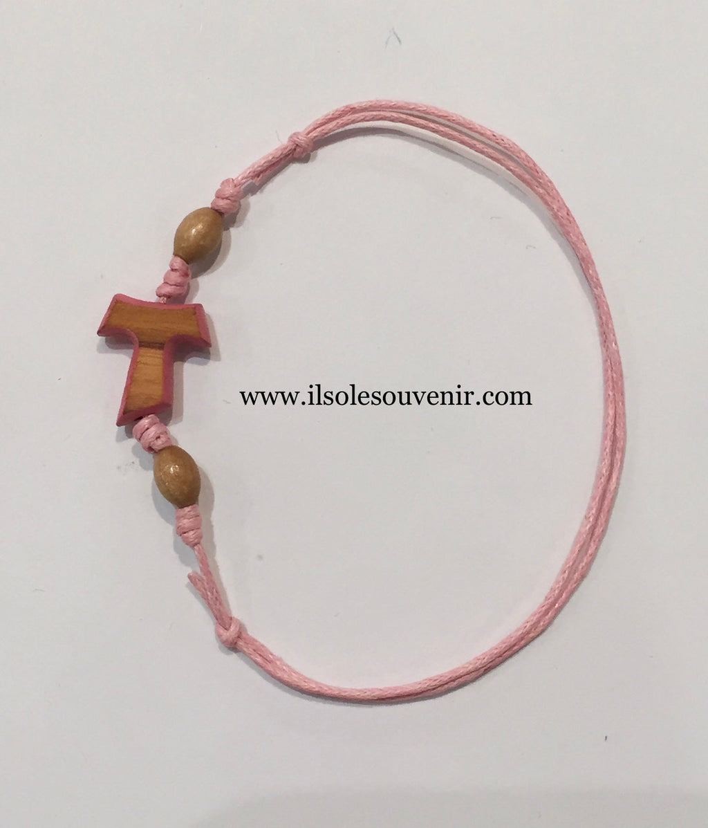 BRACCIALE REGOLABILE CON TAU CON BORDO COLORATO