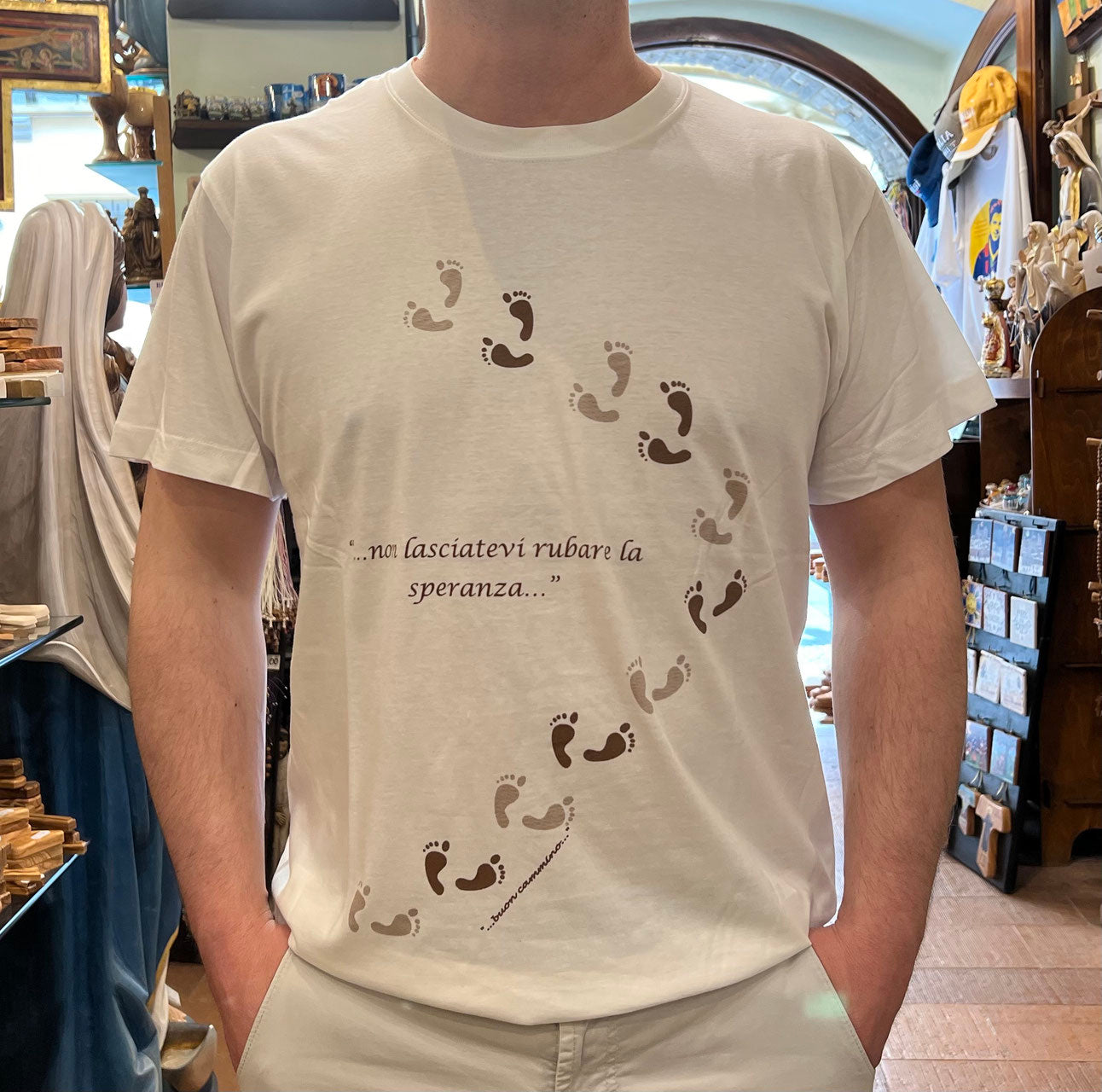 T-SHIRT "NON LASCIATEVI RUBARE LA SPERANZA"