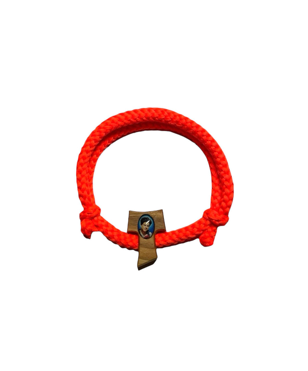 BRACCIALE REGOLABILE "fluo" CON TAU E IMMAGINE ACUTIS