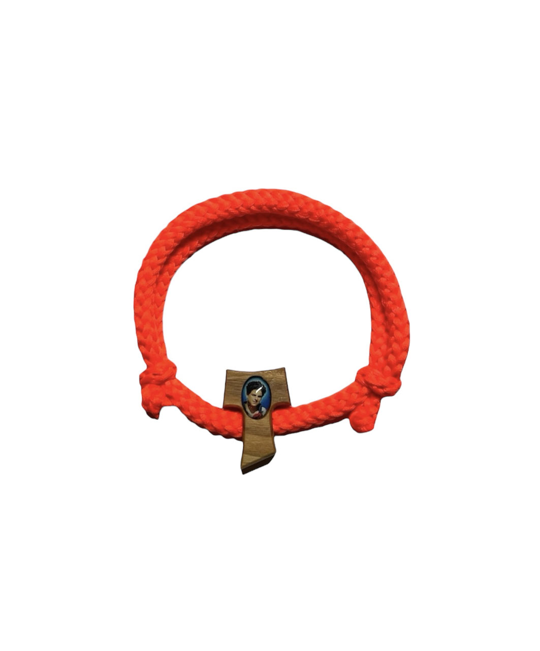 BRACCIALE REGOLABILE "fluo" CON TAU E IMMAGINE ACUTIS