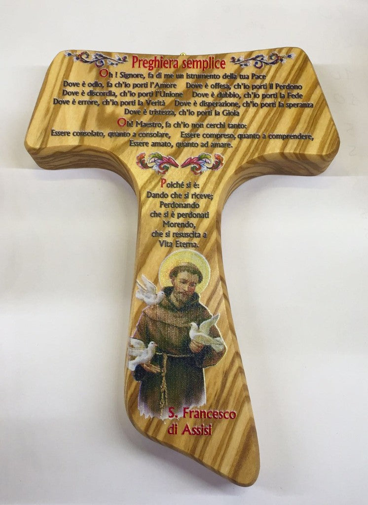 TAU DA PARETE CON "PREGHIERA SEMPLICE" 16 cm
