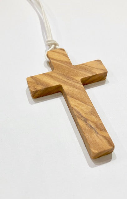 CROCE PER PRIMA COMUNIONE con cordoncino bianco 7,8 CM