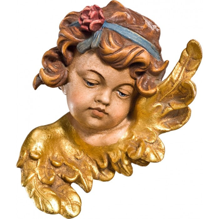 TESTA DI PUTTO SINISTRO CON ROSA