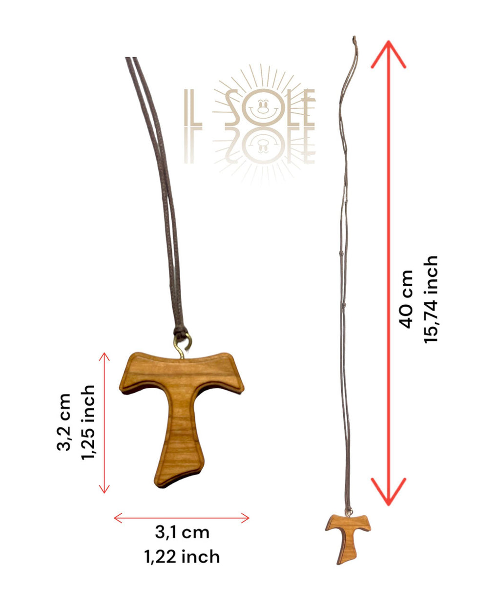 TAU IN LEGNO D'ULIVO CON BORDO LAVORATO Modello L