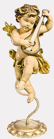 PUTTO CON MANDOLINO SU PIEDISTALLO