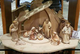 PRESEPE IN LEGNO SCOLPITO COLORATO 16cm   (mod. 2)
