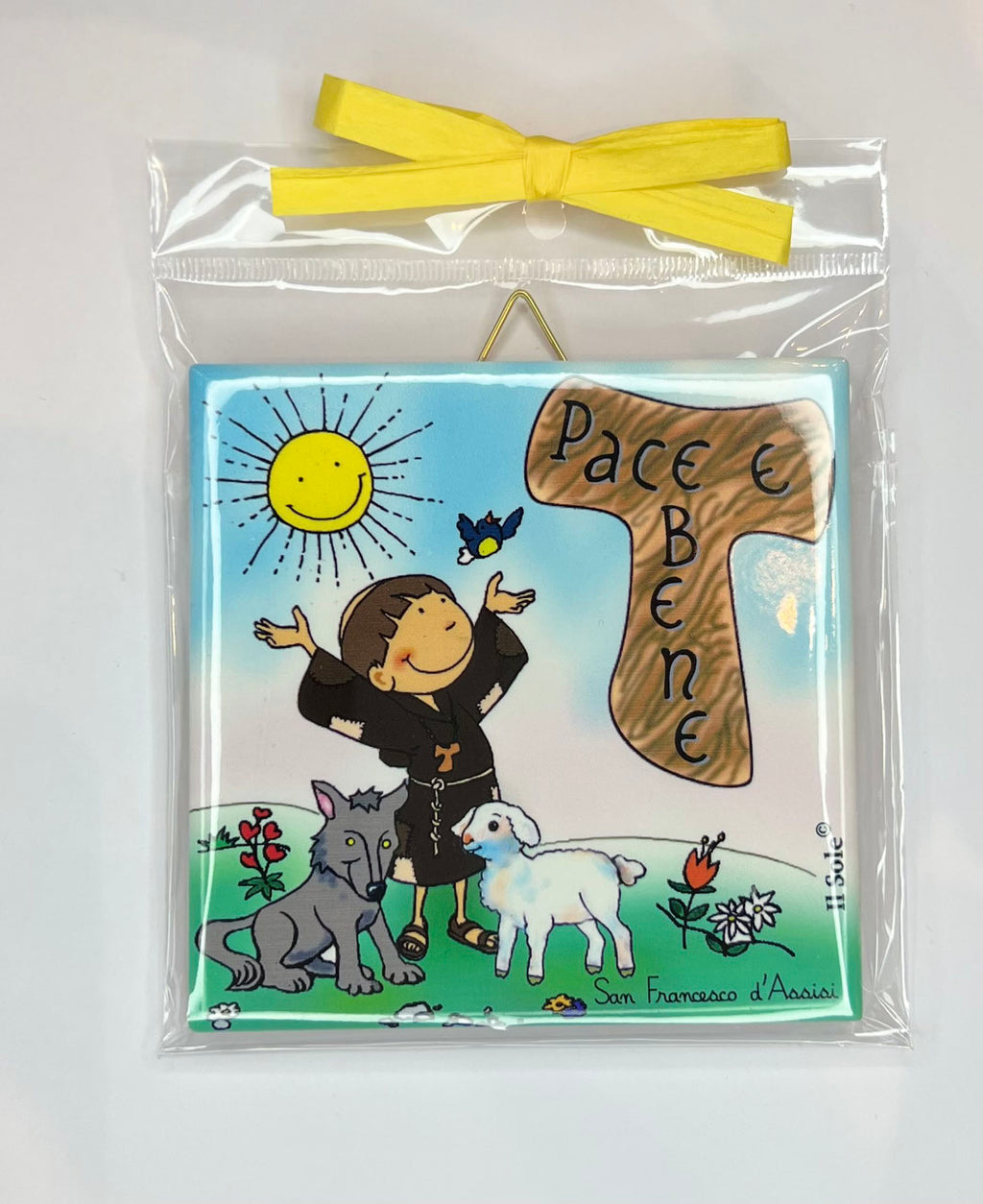 Piastrella in ceramica da parete San Francesco mod. ASSORTITI
