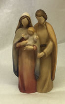 SACRA FAMIGLIA IN LEGNO SCOLPITO COLORATO  mod. 2