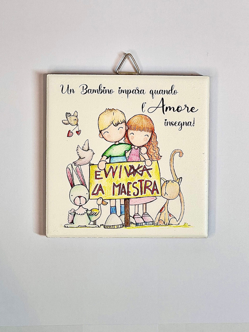 PIASTRELLA SOLIDALE "EVVIVA LA MAESTRA"
