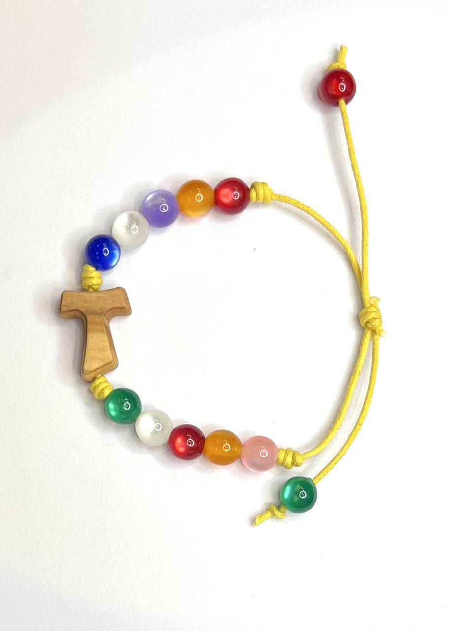 BRACCIALE REGOLABILE per BAMBINI CON PALLINE COLORATE