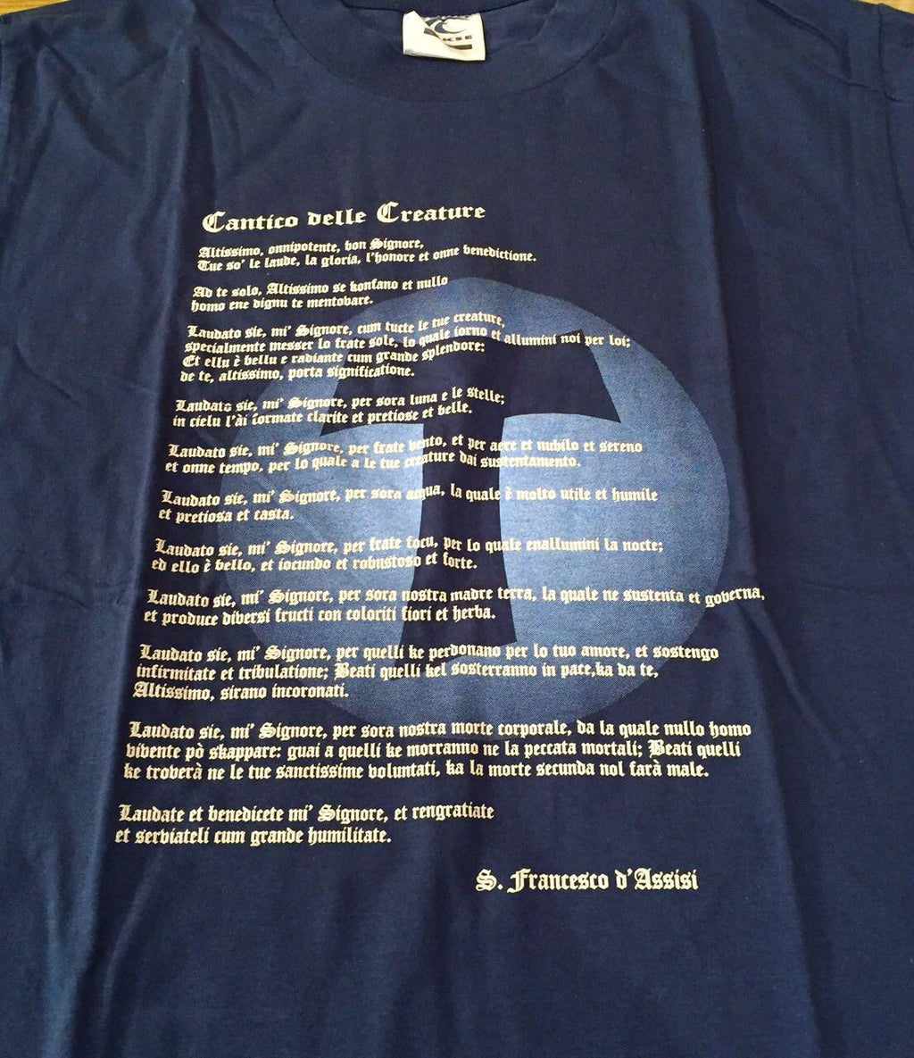 T-SHIRT con Stampato CANTICO delle CREATURE e TAU