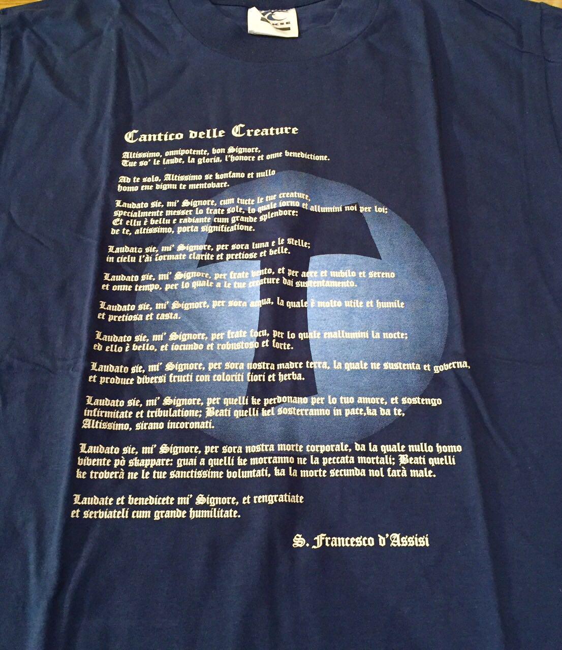 T-SHIRT con Stampato CANTICO delle CREATURE e TAU