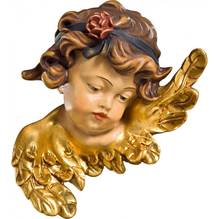 TESTA DI PUTTO SINISTRO CON ROSA