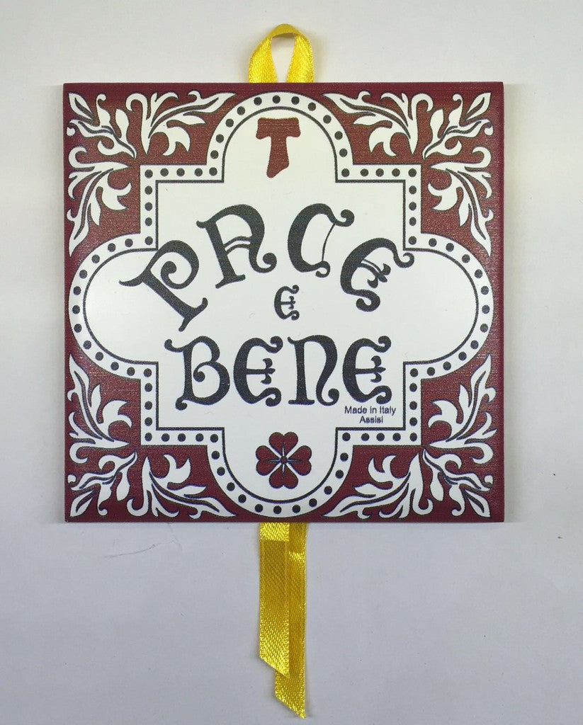 Piastrella in ceramica da parete Pace e Bene 10 x10 mod. C