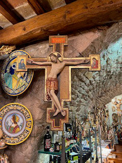 CROCEFISSO IN LEGNO SCOLPITO