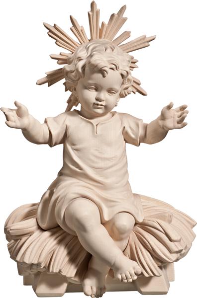 GESU' BAMBINO VESTITO SEDUTO SU CULLA