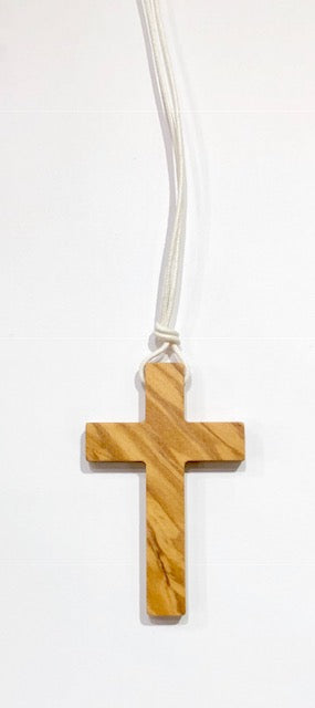 CROCE PER PRIMA COMUNIONE con cordoncino bianco 7,8 CM